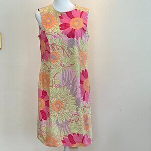 Talbots Pink Floral Dress Size 10P